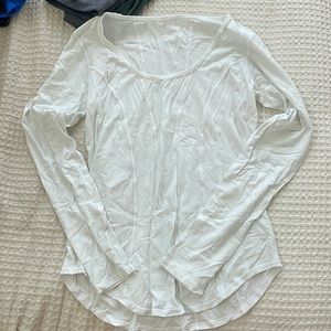Lululemon white long sleeve basic tee. Size 10